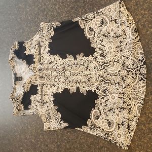 Black and white blouse